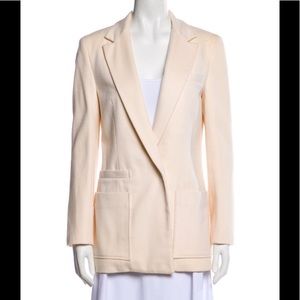 Jenni Kayne cream blazer extra small, 100 wool, 100 silk lining